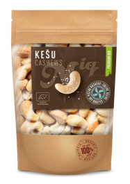 Bio kešu orechy, pečené, solené, Naturiq, 125g