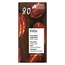 Čokoláda sladená datlami, 80g, Vivani