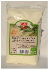 Celozrnná bio špaldová múka polohrubá, Vince, 1kg