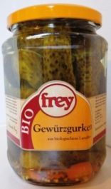 Sterilizované uhorky 650g, Frey