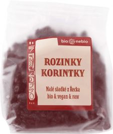 Sušené hrozienka korintky, 150g, bionebio